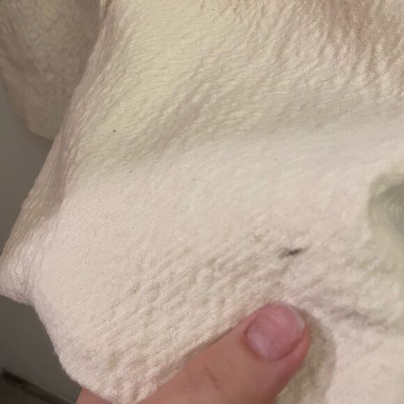 Zara Oversized Textured Wool Blend Coat Jacket w Pockets in Oyster White Small - Picture 10 of 10